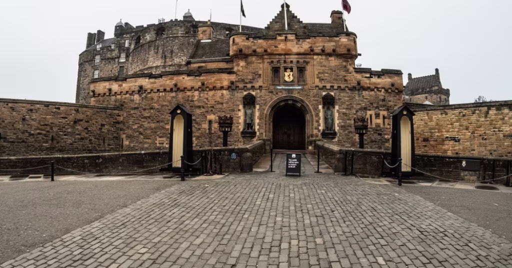 Edinburgh Castle Cobblestones Cobblestones at the entrance of the Edinburgh Castle